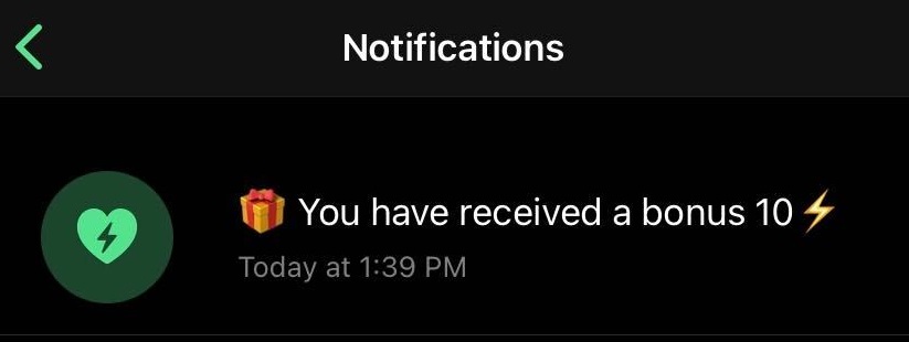 Вкладка 🎁 Бонусы